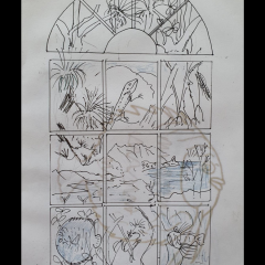 Front Door Stained Glass Sketch